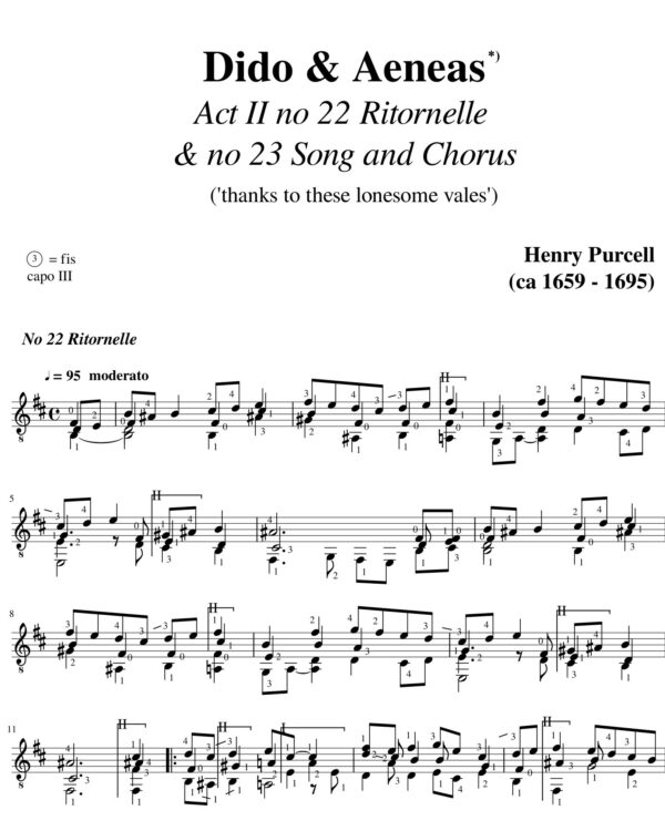 Purcell Dido & Aeneas Act II no 22 Ritornelle & no 23 Song and Chorus