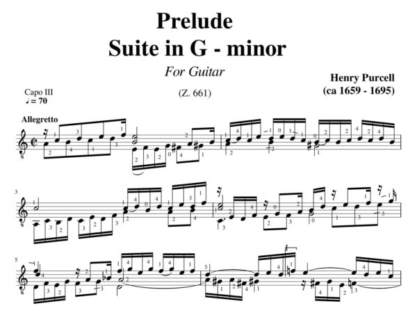 Purcell Prelude Suite in G minor