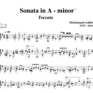 Galilei Sonata in A minor Toccata