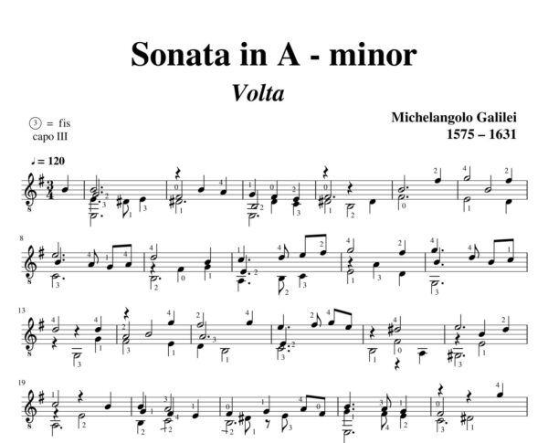 Galilei Sonata in A minor Volta