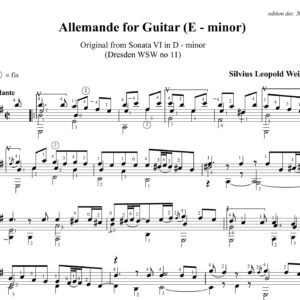 Weiss Sonata WSW 11 Allemande