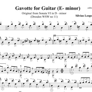 Weiss Sonata WSW 11 Gavotte