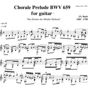 Bach Chorale Prelude BWV 659 Nun komm der Heiden Heiland