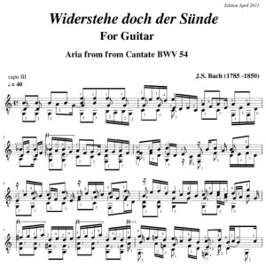 Bach Aria BWV 54 W.D. der Sunde