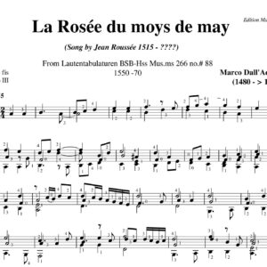 Dall' Aquila La Rosée de moys # 88 revised