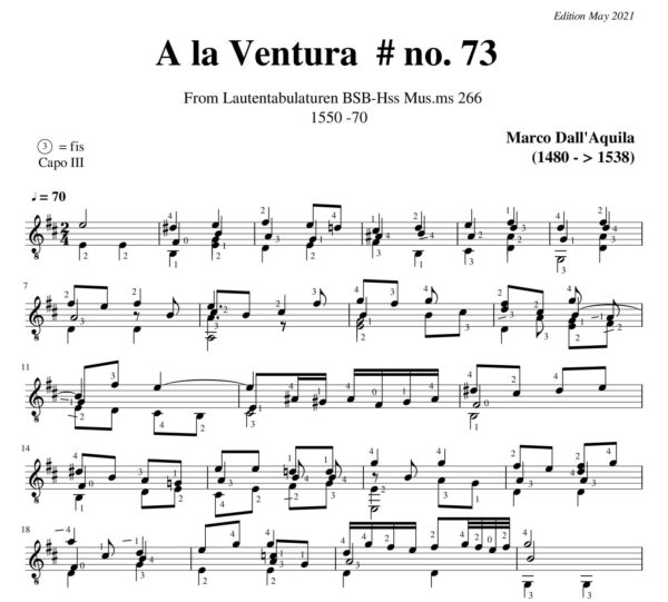 Dall' Aquila La Ventura Willaert # 73