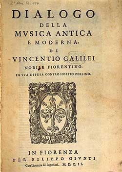 Vincenzo Galilei Dialogo