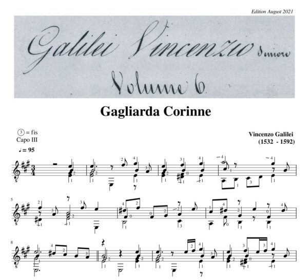 Vincenzo Galilei Gagliarda Corinne