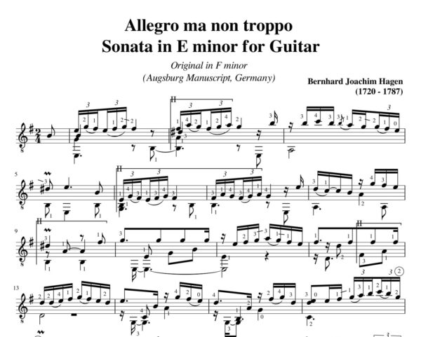 Hagen Sonata F minor Allegro ma non troppo