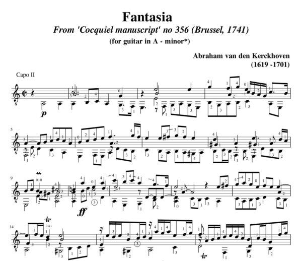 Kerckhoven Fantasia a minor. nr 356