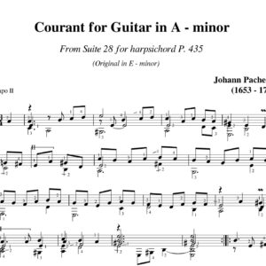 Pachelbel Courant Suite 28 in A minor P 435