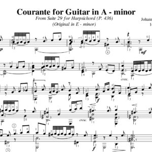 Pachelbel Courante Suite 29 A minor
