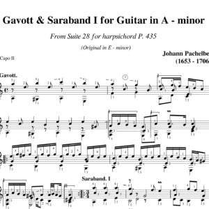 Pachelbel Gavott & Saraband I Suite 28 in A minor P 435