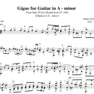 Pachelbel Gigue Suite 29 A minor