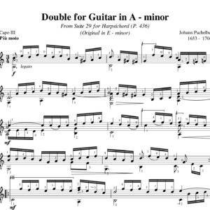 Pachelbel Le Double Suite 29 A minor
