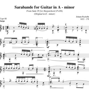 Pachelbel Sarabande Suite 29 A minor