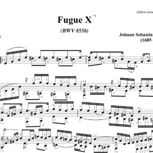 Bach Fugue X BWV 855b