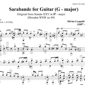 Weiss Sonata WSW 49 Sarabande