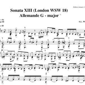 Weiss Sonata WSW 18 Allemande G major