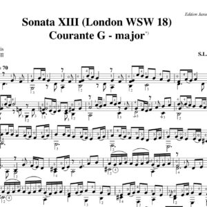 Weiss Sonata WSW 18 Courante G major