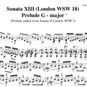 Weiss Sonata WSW 18 Prelude G major