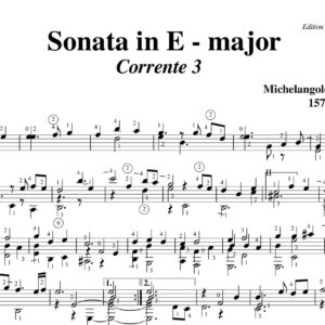 Galilei Corrente 3 Sonata in E major