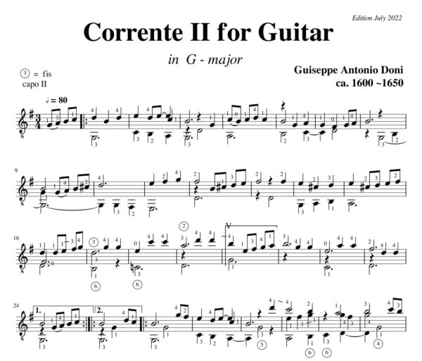 Doni Corrente II in G - major