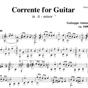 Doni Corrente in A - minor