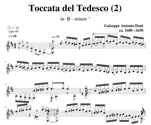 Doni Toccata Tedesco 2 in B minor