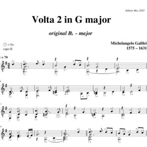 Galilei Sonata Bflat major Volta 2 to G major
