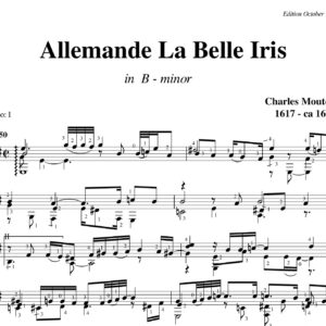 Charles Mouton Allemande la Belle Iris Suite 2 LIvre 2