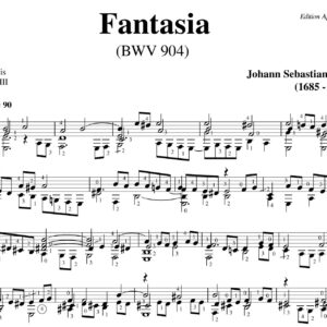 Bach Fantasia in A to E minor BWV 904