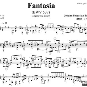 Bach Fantasia in C to B minor BWV 537