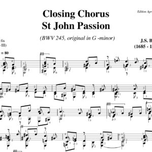 Bach St John Passion Closing Chorus