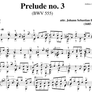 Bach Siloti Prelude no 3 BWV 555