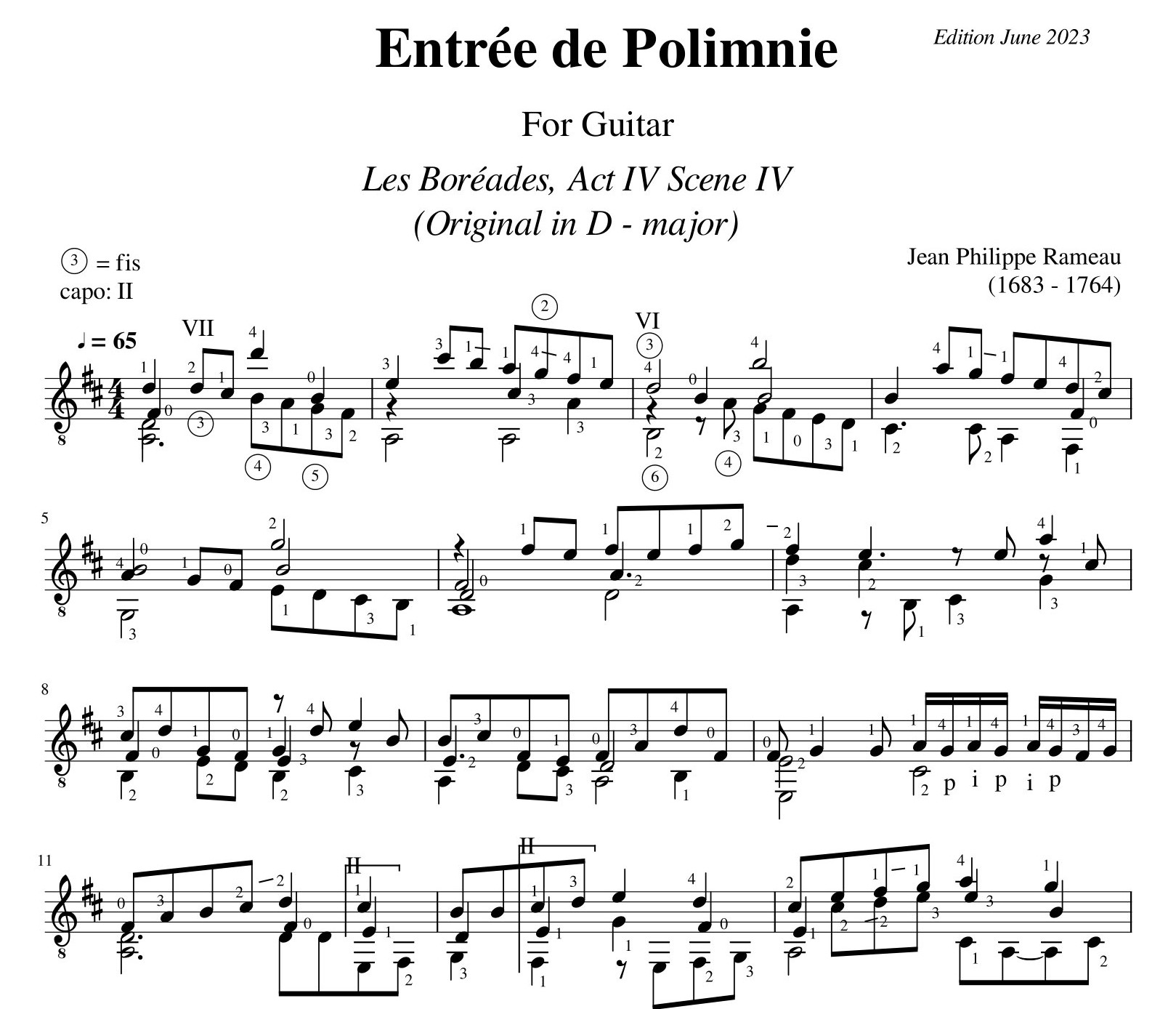 Rameau Entrée de Polimnie b minor 2023