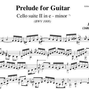 Bach Cello Suite 2 Prelude BWV 1008