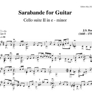 Bach Cello Suite 2 Sarabande BWV 1008