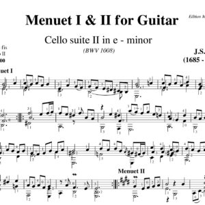 Bach Cello Suite 2 menuet 1 & 2 BWV 1008