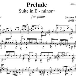 Jacques Gallot Prelude Suite in E minor