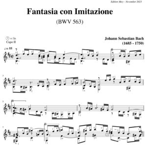 Bach Fantasia con Imitazione BWV 563