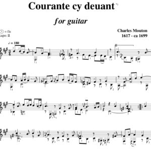 Charles Mouton Courante cy deuant