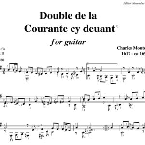 Charles Mouton Double de la Courante cy deuant