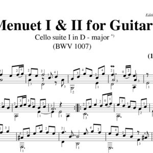 Bach Cello Suite 1 Menuet 1 & 2 BWV 1007