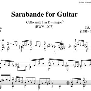 Bach Cello Suite 1 Sarabande BWV 1007