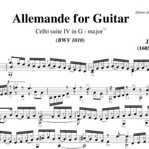 Bach Cello Suite 4 Allemande BWV 1010