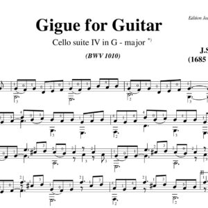 Bach Cello Suite 4 Gigue BWV 1010