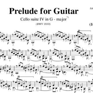 Bach Cello Suite 4 Prelude BWV 1010