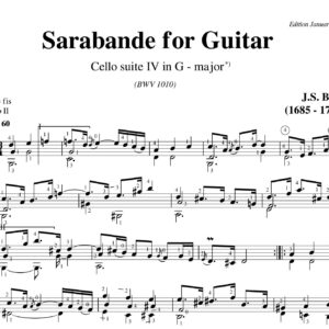 Bach Cello Suite 4 Sarabande BWV 1010
