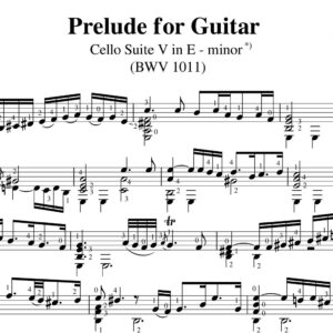Bach Cello Suite 5 Prelude & Presto BWV 1011